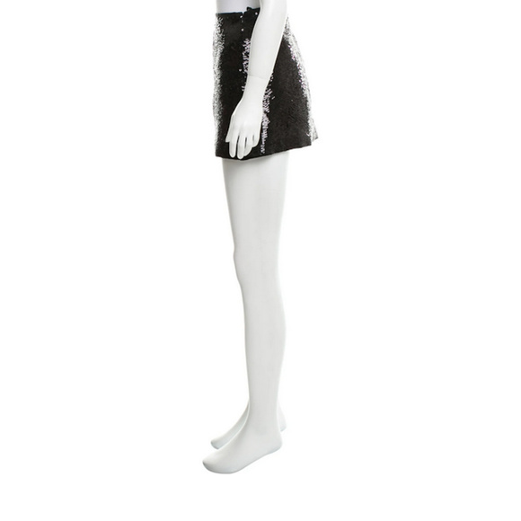 Flawless Theory Black Sequin Mini Skirt $295 - Picture 2 of 8